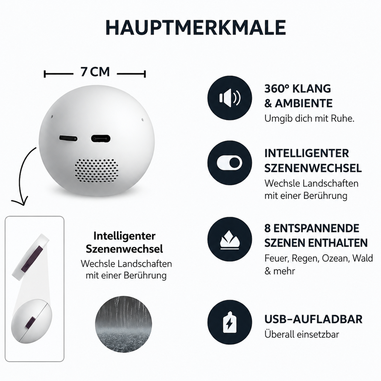 Serenia™ RuheSphäre – Naturklänge & beruhigende Visuals